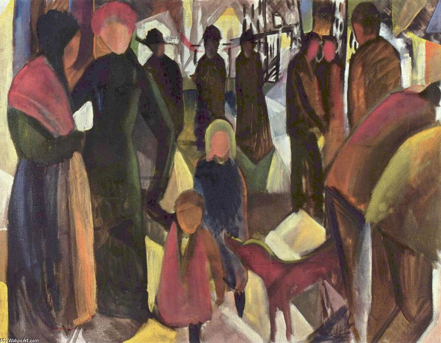 Order Paintings Reproductions Farewell, 1914 by August Macke (1887-1914, Germany) | ArtsDot.com