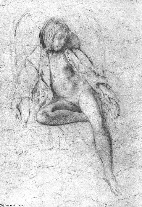 Study for the painting ``Nude Resting``, 1972 by Balthus (Balthasar Klossowski) (1908-2001, France) Balthus (Balthasar Klossowski) | ArtsDot.com