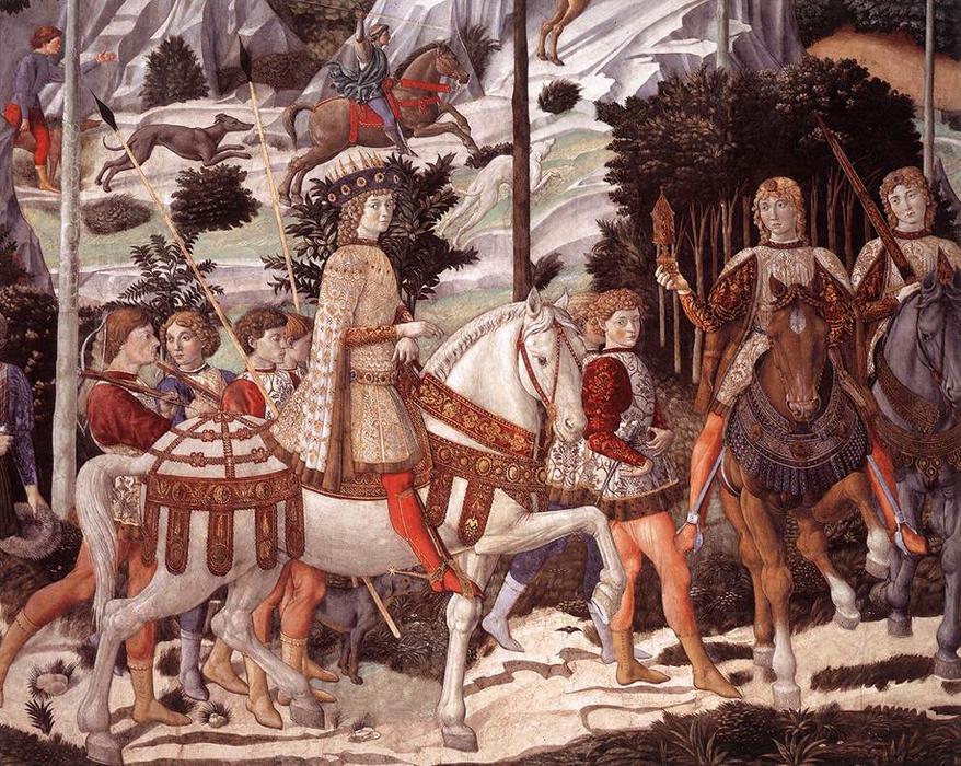 Order Paintings Reproductions Procession of the Magus Balthazar (detail), 1461 by Benozzo Gozzoli (1420-1497, Italy) | ArtsDot.com