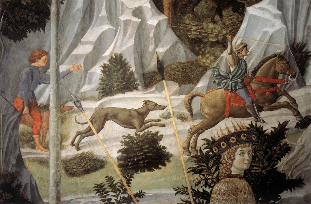 Order Artwork Replica Procession of the Magus Balthazar (detail) (9), 1461 by Benozzo Gozzoli (1420-1497, Italy) | ArtsDot.com