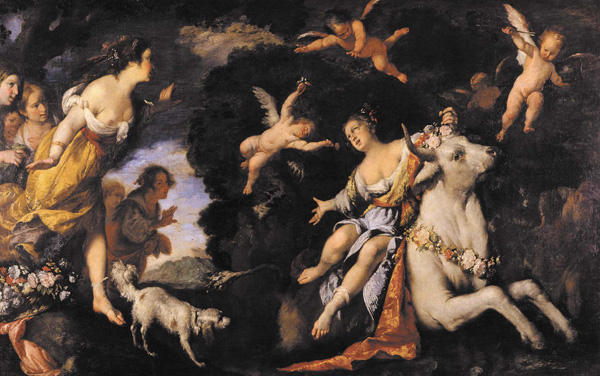 Order Paintings Reproductions The Abduction of Europa, 1644 by Bernardo Strozzi (1581-1644, Italy) | ArtsDot.com