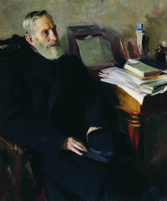 Order Oil Painting Replica Portrait of Stjepan Nikolsky, uncle of the artist, 1901 by Boris Mikhaylovich Kustodiev | ArtsDot.com