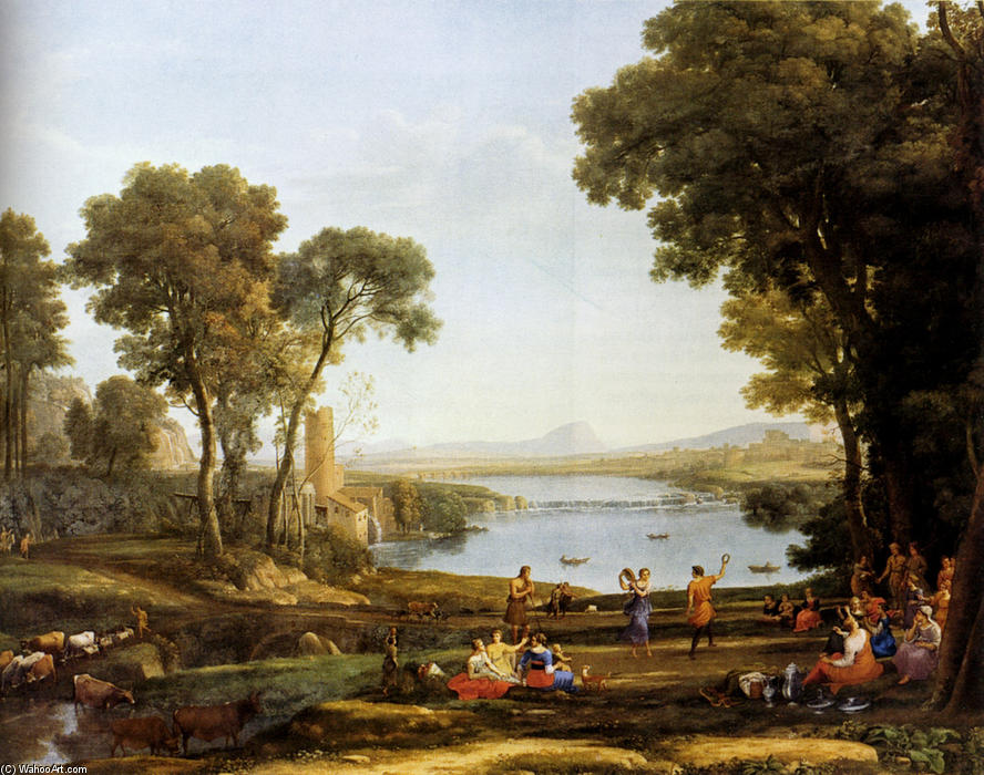 Order Oil Painting Replica Landscape With The Marriage Of Isaac And Rebekah, 1648 by Claude Lorrain (Claude Gellée) (1600-1682) | ArtsDot.com