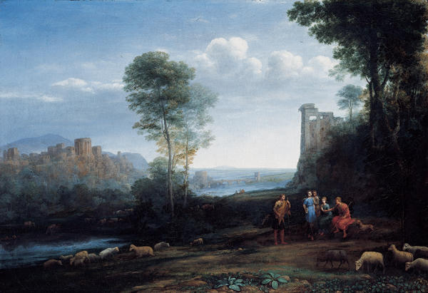 Order Art Reproductions Pastoral Landscape, 1677 by Claude Lorrain (Claude Gellée) (1600-1682) | ArtsDot.com