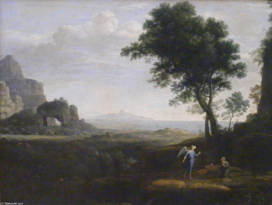 Order Oil Painting Replica Hagar and Ismael in the desert by Claude Lorrain (Claude Gellée) (1600-1682) | ArtsDot.com