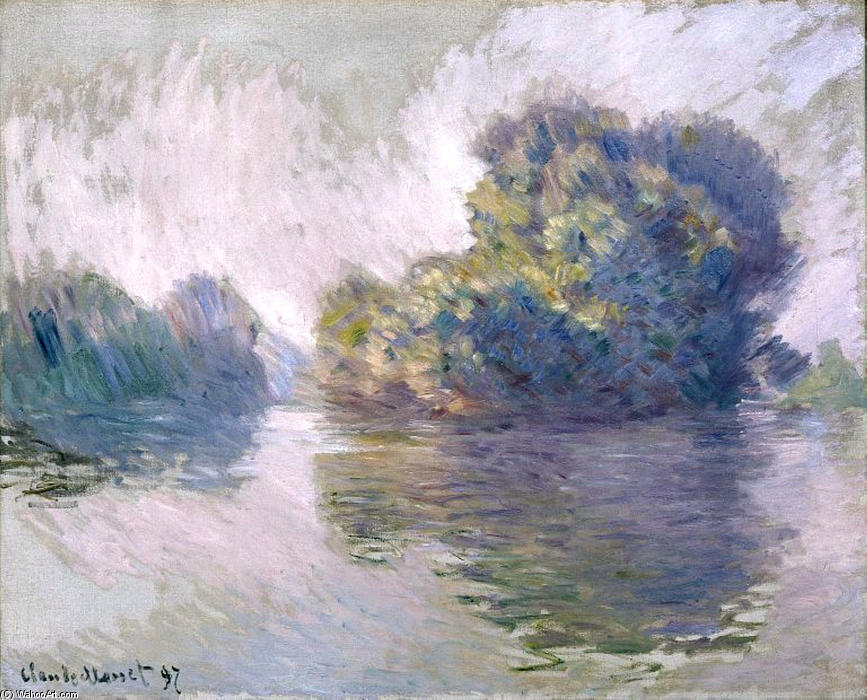 Order Paintings Reproductions Islands at Port-Villez, 1897 by Claude Monet (1840-1926, France) | ArtsDot.com