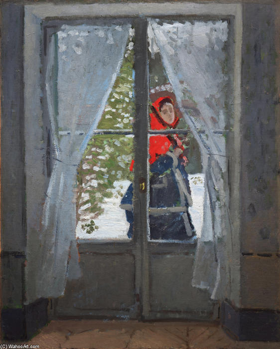 Order Oil Painting Replica The Red Cape (Madame Monet), 1870 by Claude Monet (1840-1926, France) | ArtsDot.com
