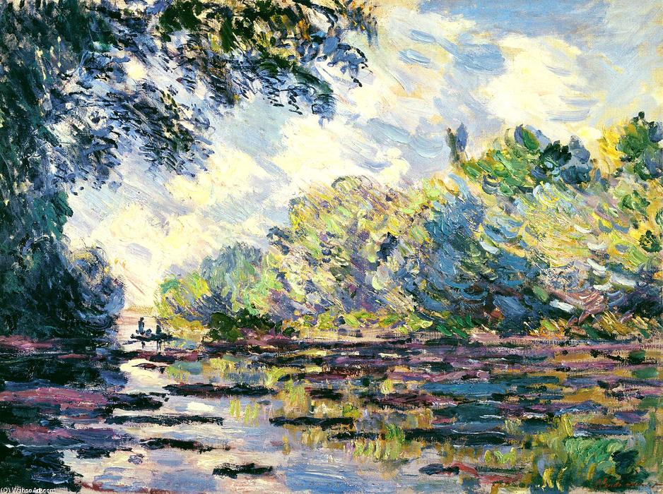 Buy Museum Art Reproductions Section of the Seine, near Giverny, 1885 by Claude Monet (1840-1926, France) | ArtsDot.com