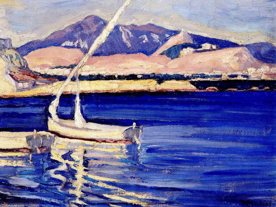 Order Oil Painting Replica Turkish Harbour by Konstantinos Maleas (1879-1928, Turkey) | ArtsDot.com
