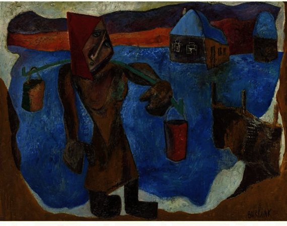 Order Oil Painting Replica At the siberian village, 1931 by David Davidovich Burliuk (Inspired By) (1882-1967) | ArtsDot.com