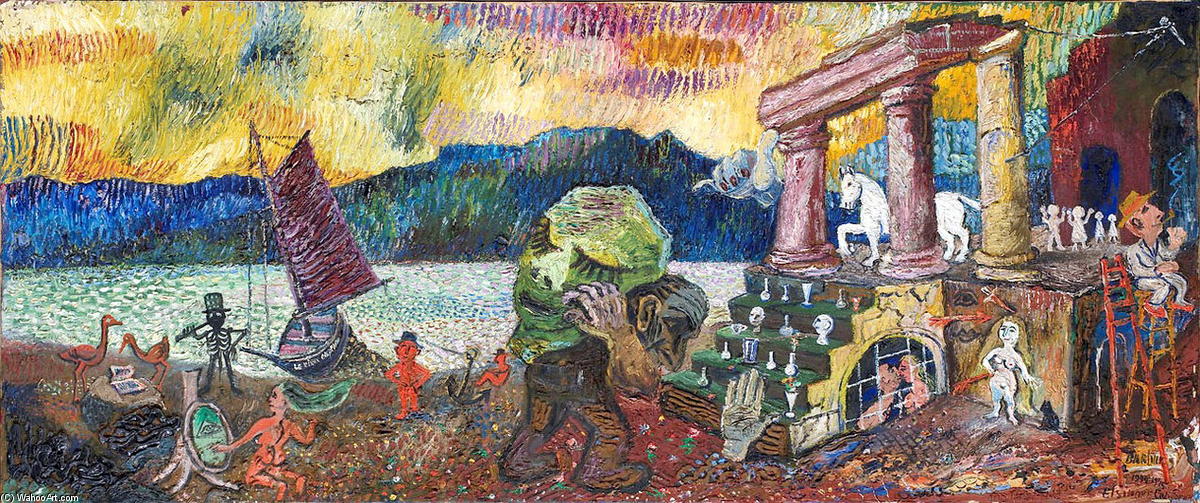 Order Oil Painting Replica Mythological Scene, 1945 by David Davidovich Burliuk (Inspired By) (1882-1967) | ArtsDot.com