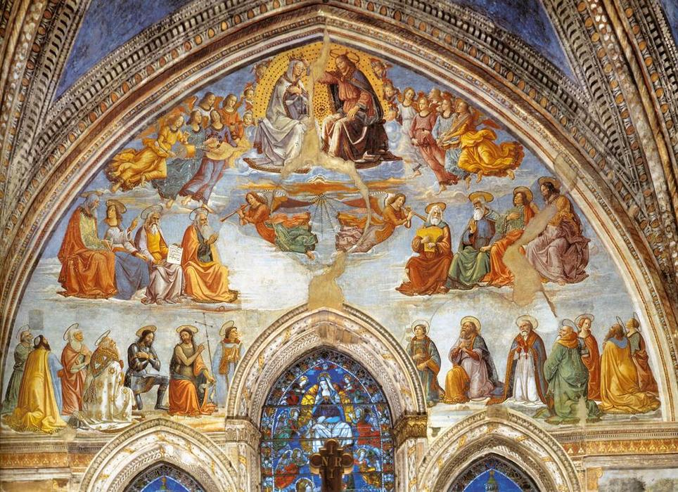 Order Paintings Reproductions Coronation of the Virgin, 1490 by Domenico Ghirlandaio (1449-1494, Italy) | ArtsDot.com