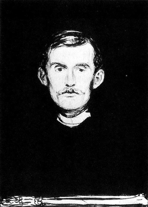 Order Oil Painting Replica Self-Portrait I, 1896 by Edvard Munch (1863-1944, Sweden) | ArtsDot.com