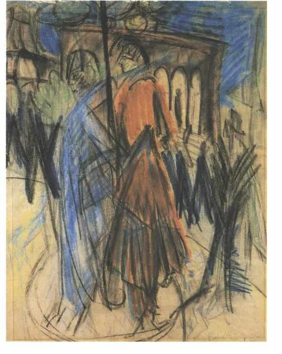 Buy Museum Art Reproductions Postdamerplatz by Ernst Ludwig Kirchner (1880-1938, Germany) | ArtsDot.com