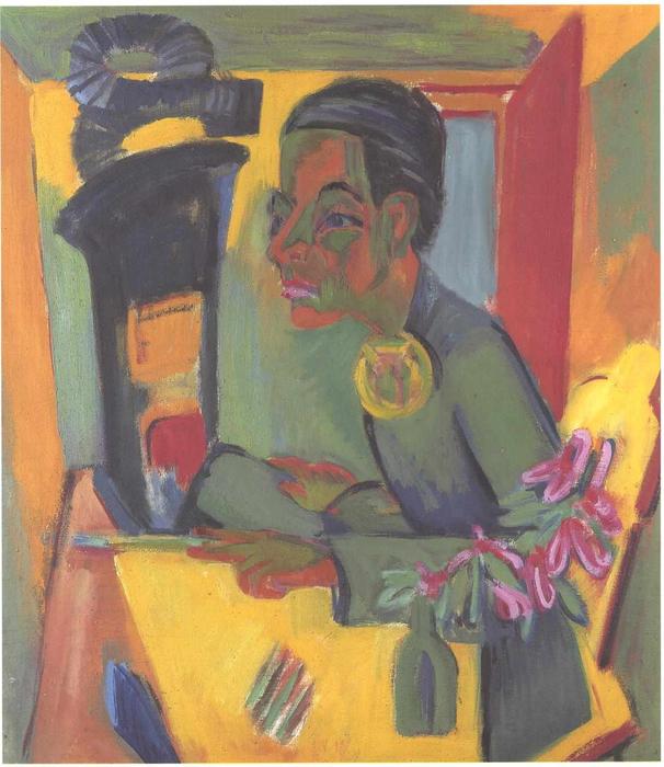 Order Art Reproductions The Painter. Self-portrait by Ernst Ludwig Kirchner (1880-1938, Germany) | ArtsDot.com