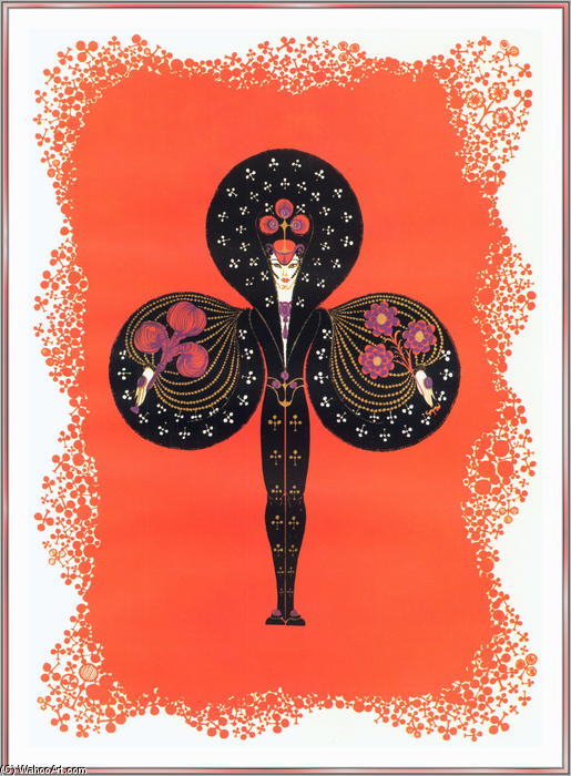 Buy Museum Art Reproductions Ace Of Clubs by Erté (Romain De Tirtoff) (Inspired By) (1892-1990, Russia) | ArtsDot.com