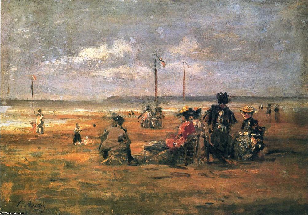 Order Art Reproductions Beach Scene, 1885 by Eugène Louis Boudin (1824-1898, France) | ArtsDot.com