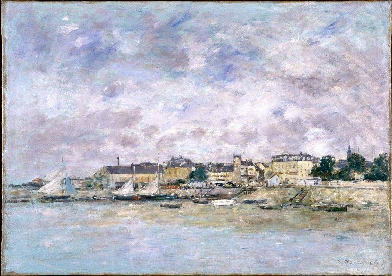 Buy Museum Art Reproductions The Port, Trouville, 1886 by Eugène Louis Boudin (1824-1898, France) | ArtsDot.com