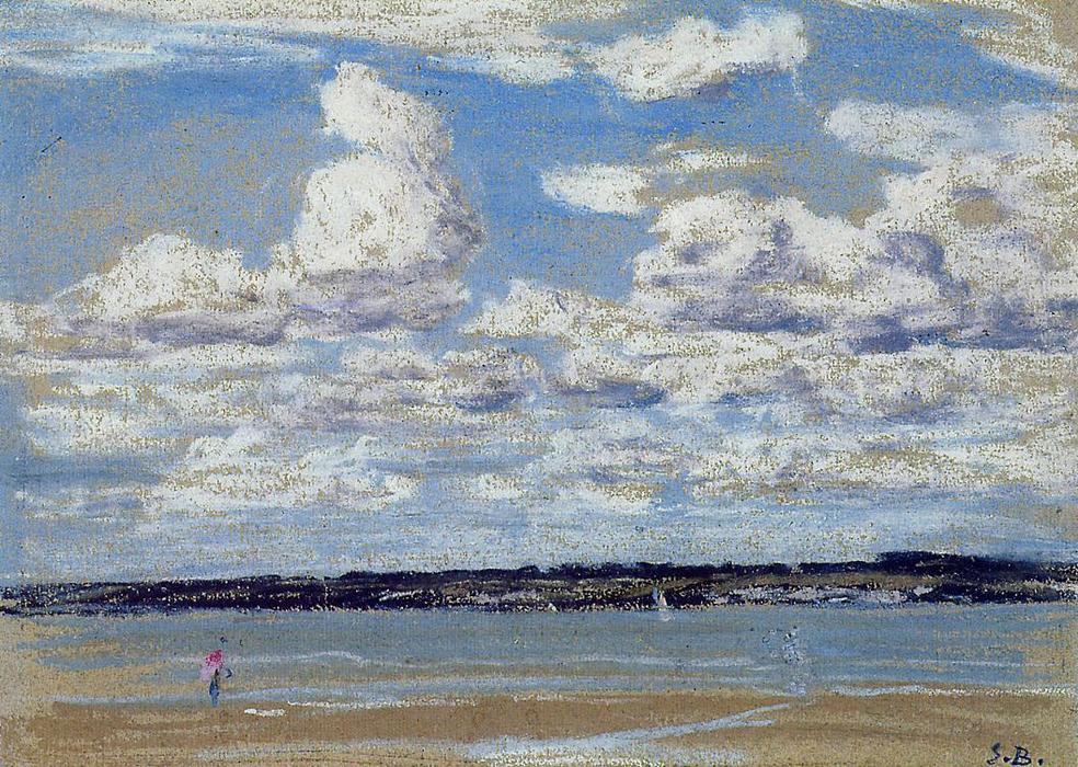 Buy Museum Art Reproductions An Estuary in Brittany by Eugène Louis Boudin (1824-1898, France) | ArtsDot.com