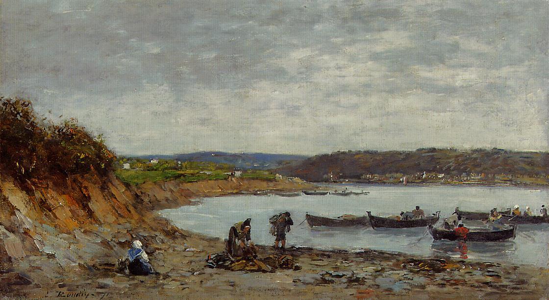 Order Art Reproductions Brest, Fishing Boats by Eugène Louis Boudin (1824-1898, France) | ArtsDot.com