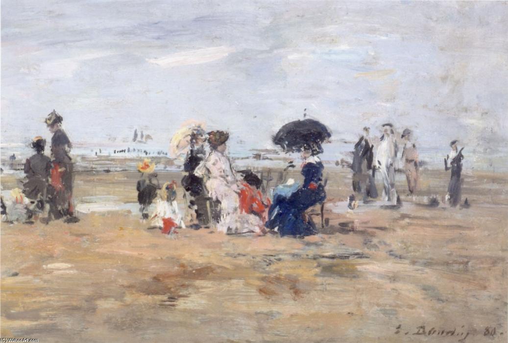Order Artwork Replica Trouville, scene on the beach by Eugène Louis Boudin (1824-1898, France) | ArtsDot.com