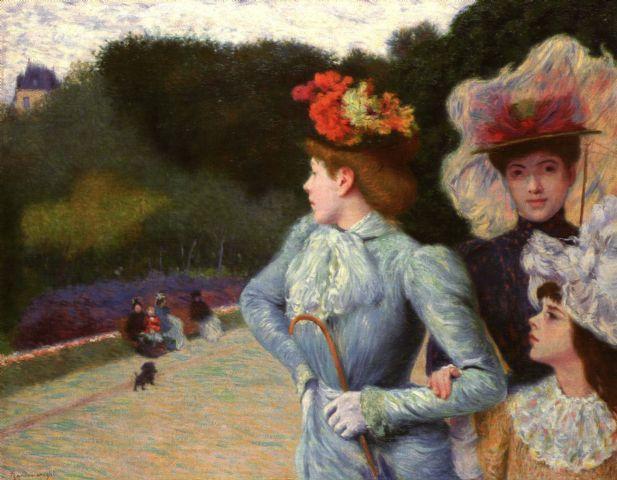 Buy Museum Art Reproductions Promenade by Federico Zandomeneghi (1841-1917, Italy) | ArtsDot.com