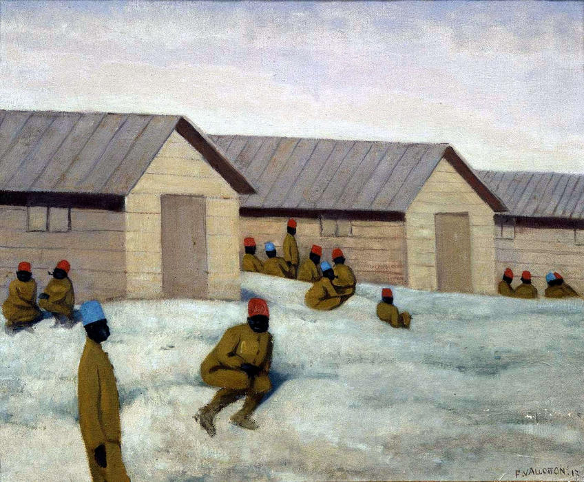 Buy Museum Art Reproductions Senegalese soldiers at Camp de Mailly, 1917 by Felix Vallotton (1865-1925, Switzerland) | ArtsDot.com