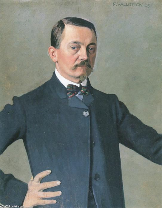 Buy Museum Art Reproductions Self-portrait, 1925 by Felix Vallotton (1865-1925, Switzerland) | ArtsDot.com