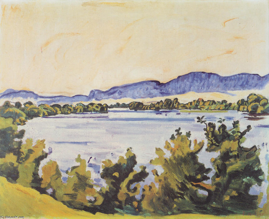 Order Art Reproductions The river Aare in Solothurn, 1915 by Ferdinand Hodler (1853-1918, Switzerland) | ArtsDot.com