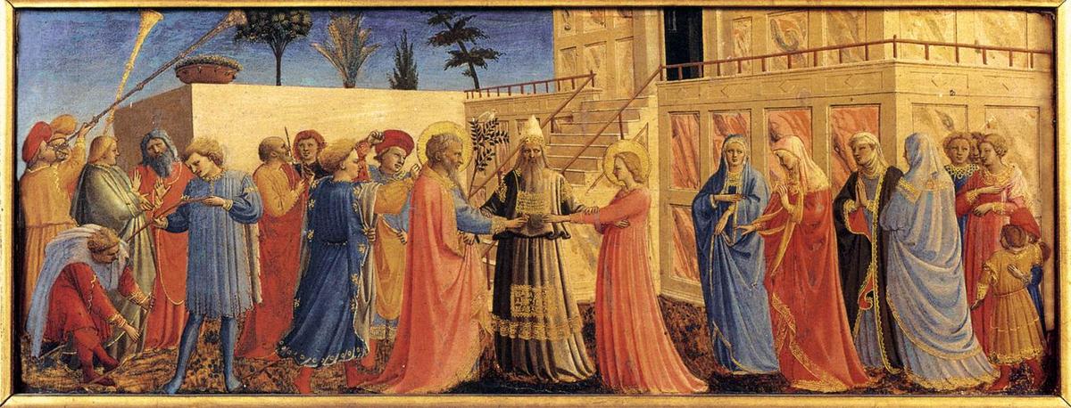 Order Oil Painting Replica Marriage of the Virgin, 1432 by Fra Angelico (1395-1455, Italy) | ArtsDot.com