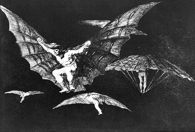 Order Oil Painting Replica A way of flying, 1823 by Francisco De Goya (1746-1828, Spain) | ArtsDot.com
