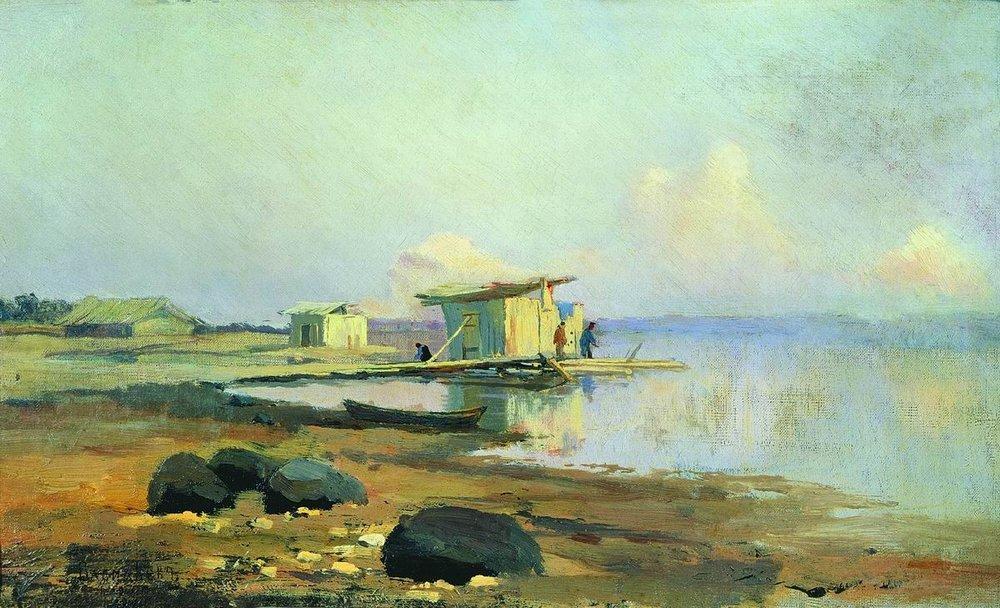 Buy Museum Art Reproductions On the River. Calm, 1867 by Fyodor Alexandrovich Vasilyev (1850-1873, Russia) | ArtsDot.com