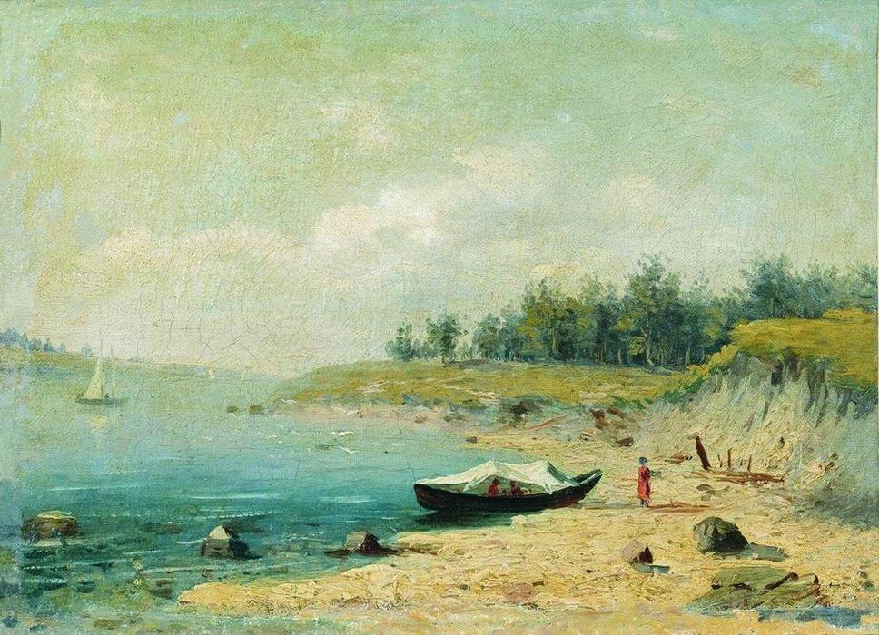 Order Paintings Reproductions On the Bank of the Volga, 1870 by Fyodor Alexandrovich Vasilyev (1850-1873, Russia) | ArtsDot.com