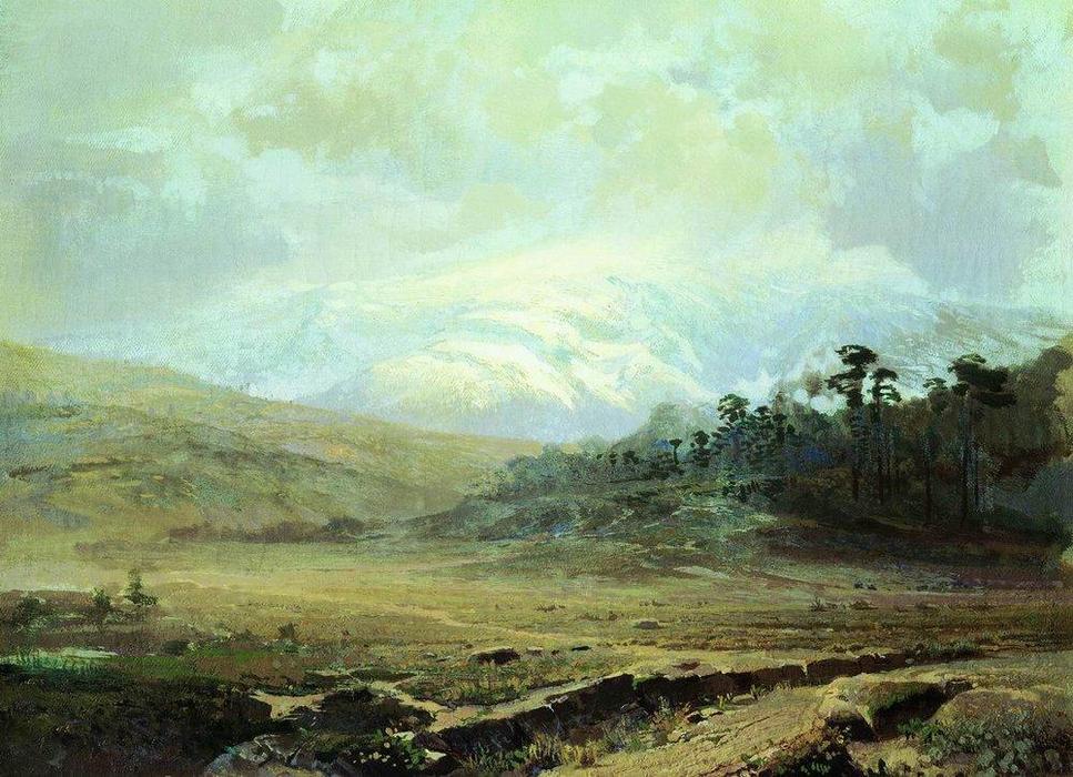 Buy Museum Art Reproductions Mountains in the Crimea in Winter, 1873 by Fyodor Alexandrovich Vasilyev (1850-1873, Russia) | ArtsDot.com