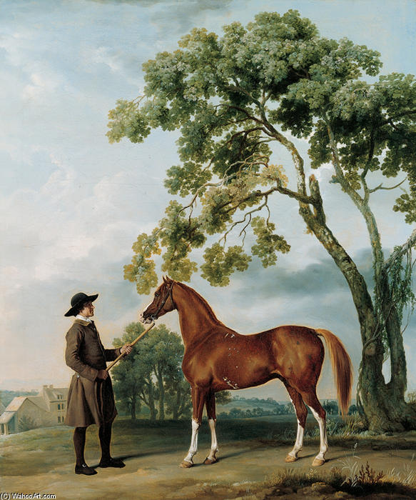 Buy Museum Art Reproductions Lord Grosvenor`s Arabian Stallion with a Groom, 1765 by George Stubbs (1724-1806, United Kingdom) | ArtsDot.com