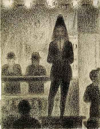 Order Oil Painting Replica Trombone player, 1887 by Georges Pierre Seurat (1859-1891, France) | ArtsDot.com
