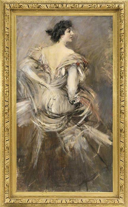 Order Paintings Reproductions Lady in Brown Evening Dress, 1894 by Giovanni Boldini (1842-1931, Italy) | ArtsDot.com