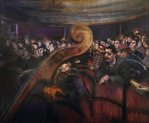 Order Oil Painting Replica Theater by Giovanni Boldini (1842-1931, Italy) | ArtsDot.com
