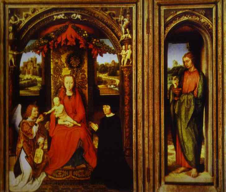 Order Oil Painting Replica Altar of Saints John the Baptist and John the Evangelist by Hans Memling (1430-1494, Germany) | ArtsDot.com