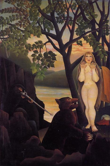 Buy Museum Art Reproductions Nude and Bear, 1901 by Henri Julien Félix Rousseau (Le Douanier) (1844-1910) | ArtsDot.com