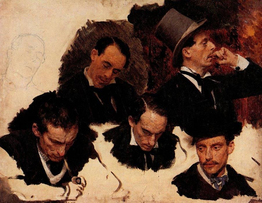 Order Art Reproductions Men`s heads by Ilya Yefimovich Repin (1844-1930, Russia) | ArtsDot.com