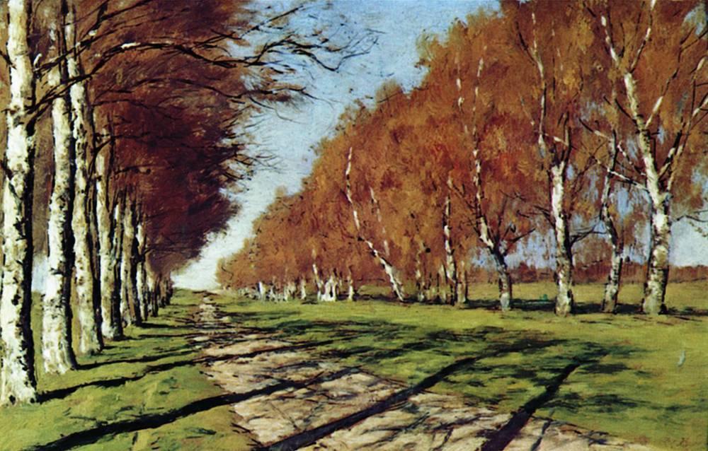 Order Oil Painting Replica Big road. Sunny autumn day., 1897 by Isaak Ilyich Levitan (1860-1900, Russia) | ArtsDot.com