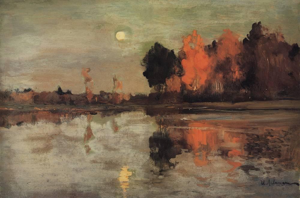 Buy Museum Art Reproductions Twilight. Moon., 1899 by Isaak Ilyich Levitan (1860-1900, Russia) | ArtsDot.com
