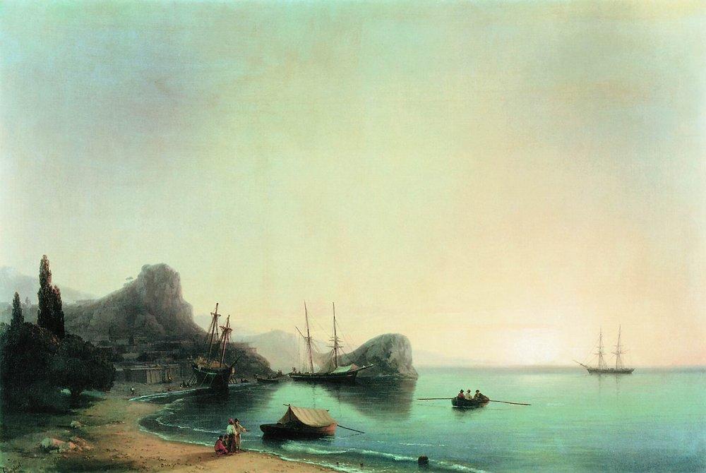 Order Paintings Reproductions Italian landscape, 1855 by Ivan Aivazovsky (1817-1900, Russia) | ArtsDot.com