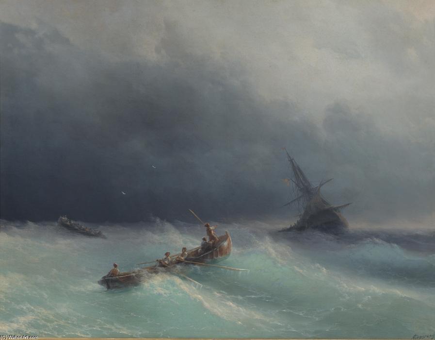 Order Oil Painting Replica Storm at sea, 1873 by Ivan Aivazovsky (1817-1900, Russia) | ArtsDot.com