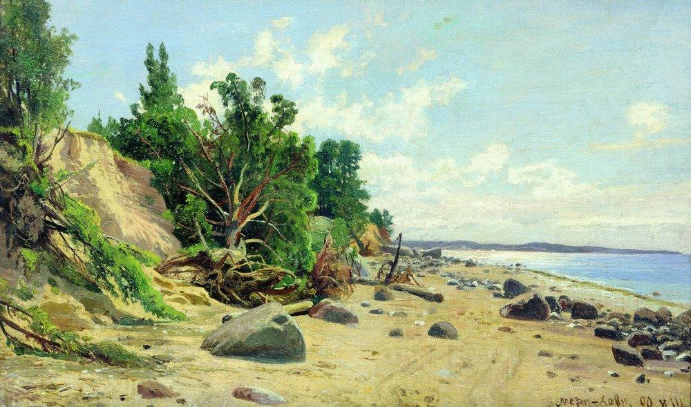 Order Art Reproductions Beach, 1890 by Ivan Ivanovich Shishkin (1832-1898, Russia) | ArtsDot.com