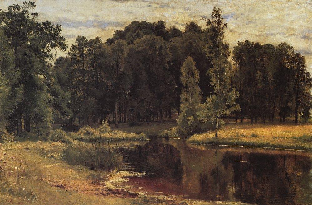 Buy Museum Art Reproductions Pond in a Old Park, 1897 by Ivan Ivanovich Shishkin (1832-1898, Russia) | ArtsDot.com