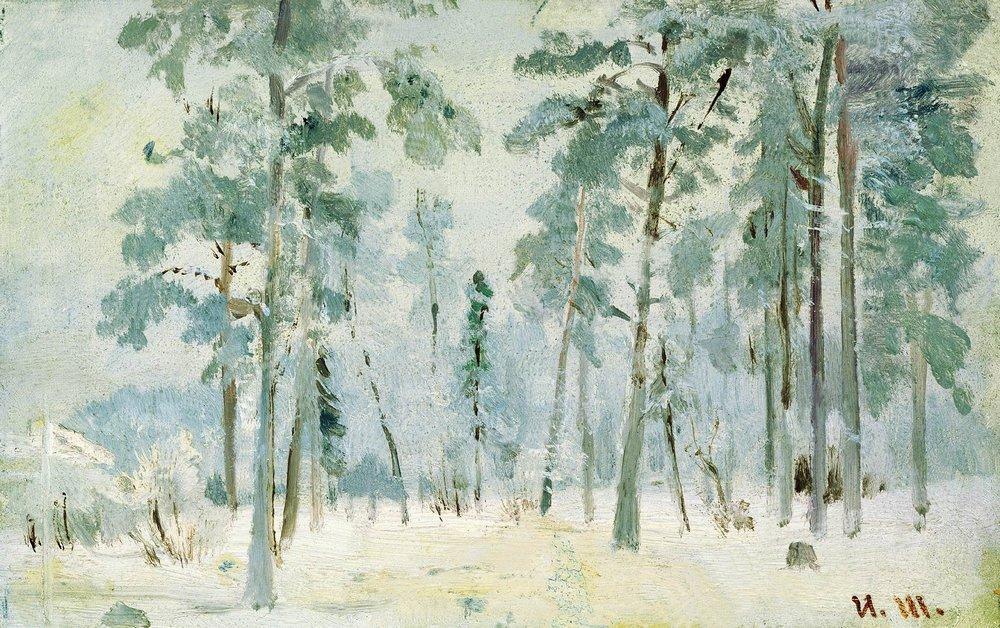Buy Museum Art Reproductions Forest into the frost by Ivan Ivanovich Shishkin (1832-1898, Russia) | ArtsDot.com
