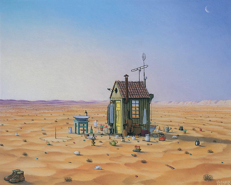 House on the Prairie by Jacek Yerka Jacek Yerka | ArtsDot.com