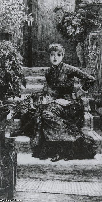 Order Art Reproductions Older Sister, 1881 by James Jacques Joseph Tissot (1836-1902, France) | ArtsDot.com
